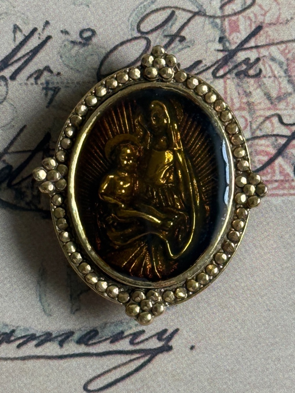 VINTAGE The VATICAN LIBRARY COLLECTION Madonna and Child Brooch